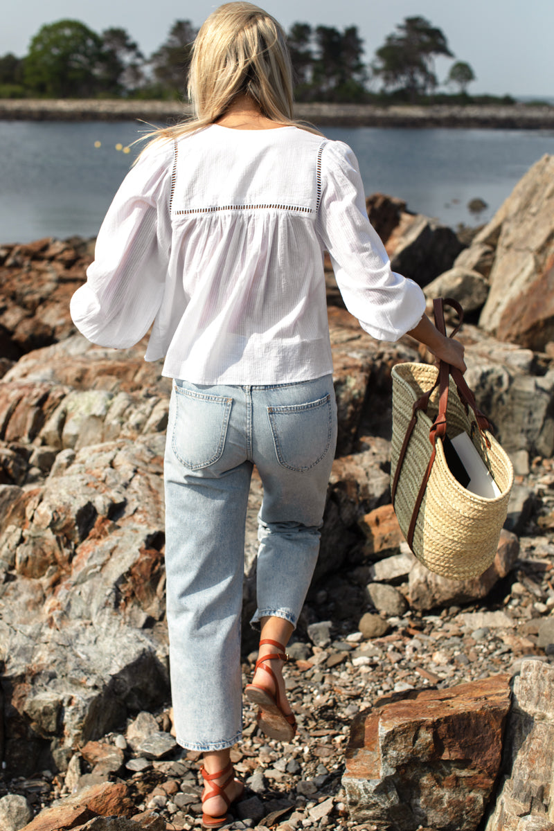 Isla Longsleeve Top 2 - Bright White