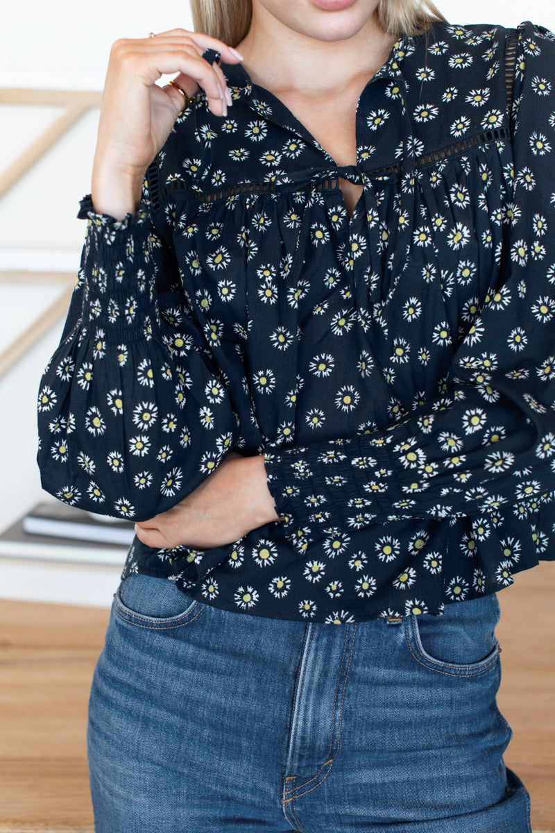 Isla Longsleeve Top 2 -  Maritime Daisy