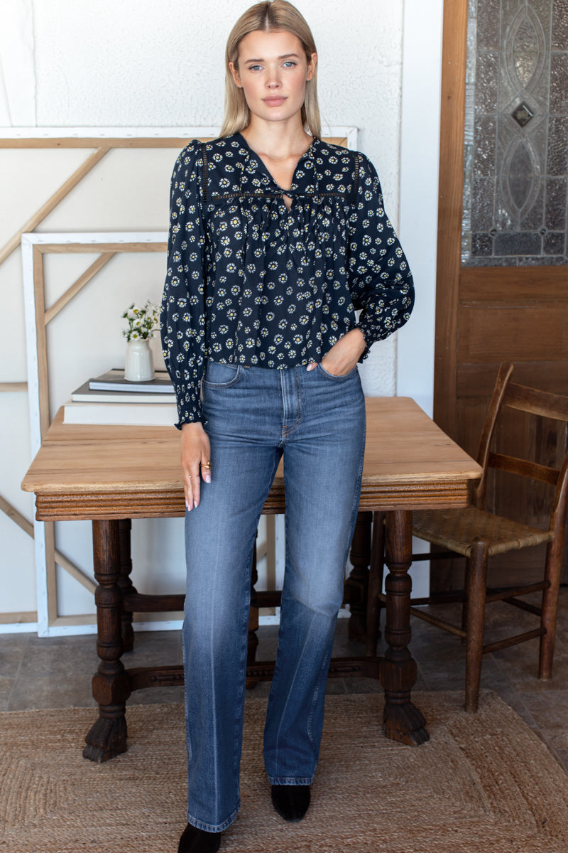 Isla Longsleeve Top 2 -  Maritime Daisy