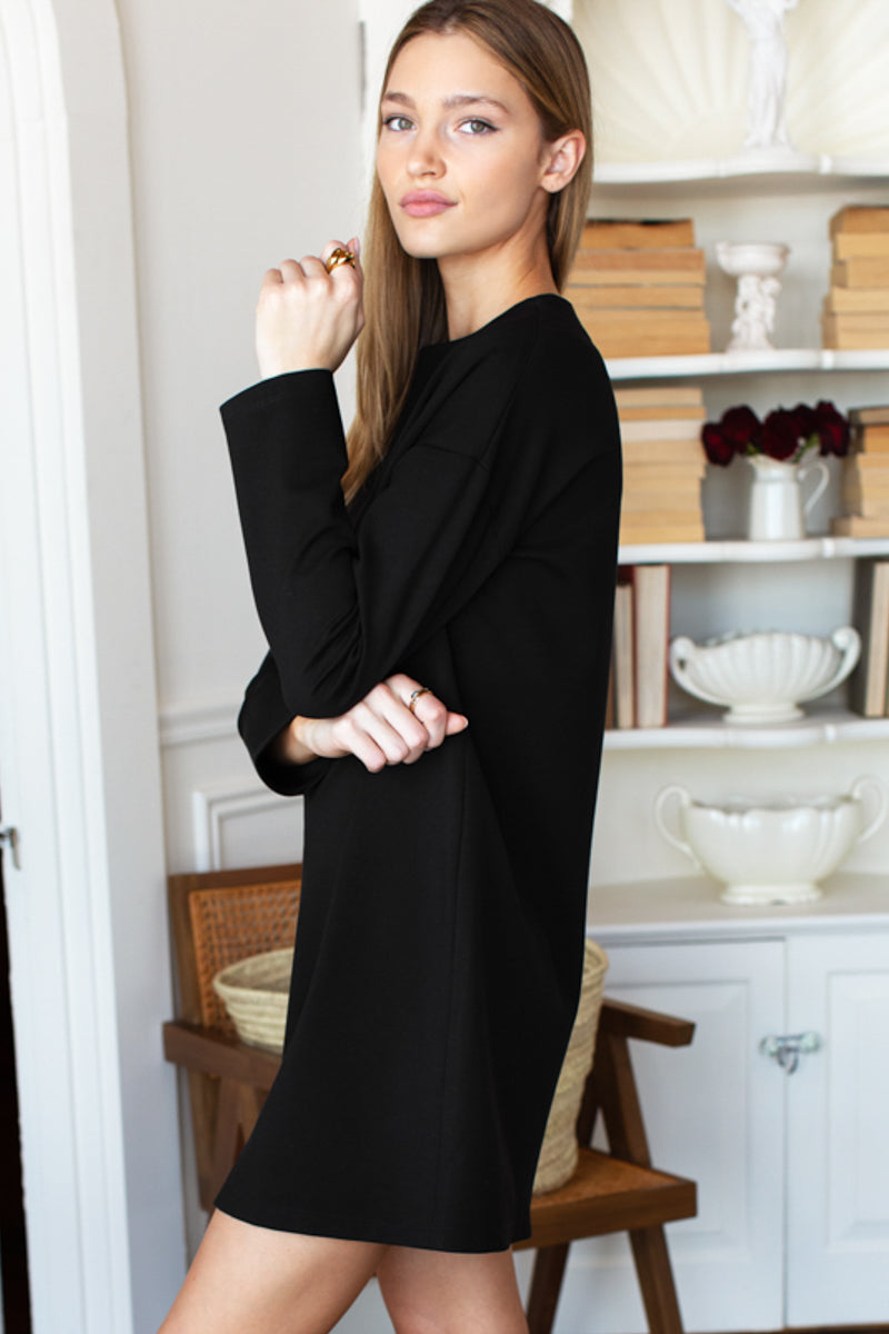long sleeve jewel neck dress Black Wedding Guest Dress 2026 Long Sleeve Sequin Bodycon Midi Gown with Feather Cuffs Elegant Formal Evening Party Dress