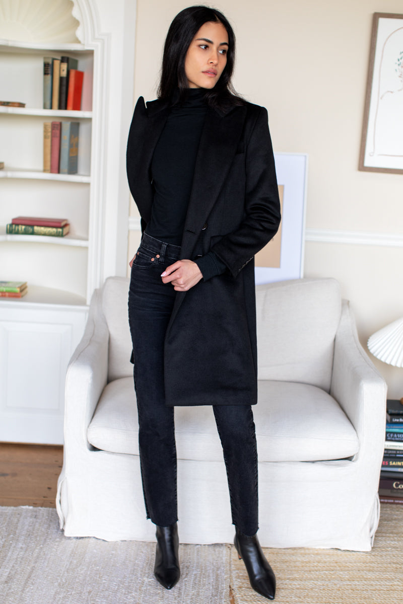 Julius Coat - Black Wool Cashmere