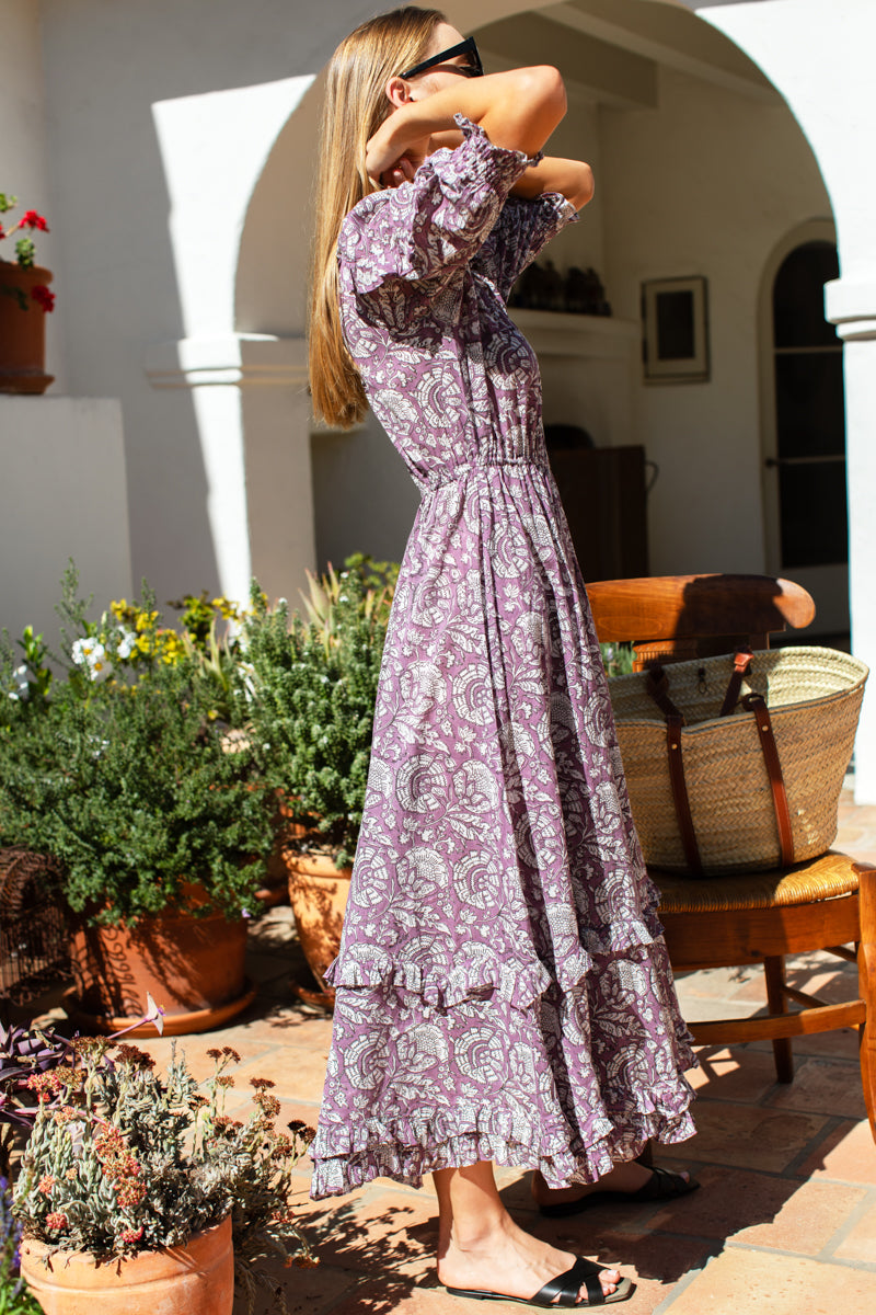 Lawn Dress - Cassis Orchid Organic