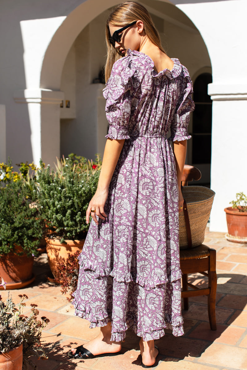 Lawn Dress - Cassis Orchid Organic