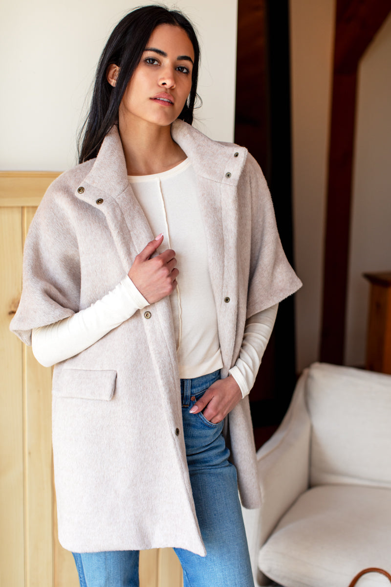 Layering Jacket - Sand Wool Mohair