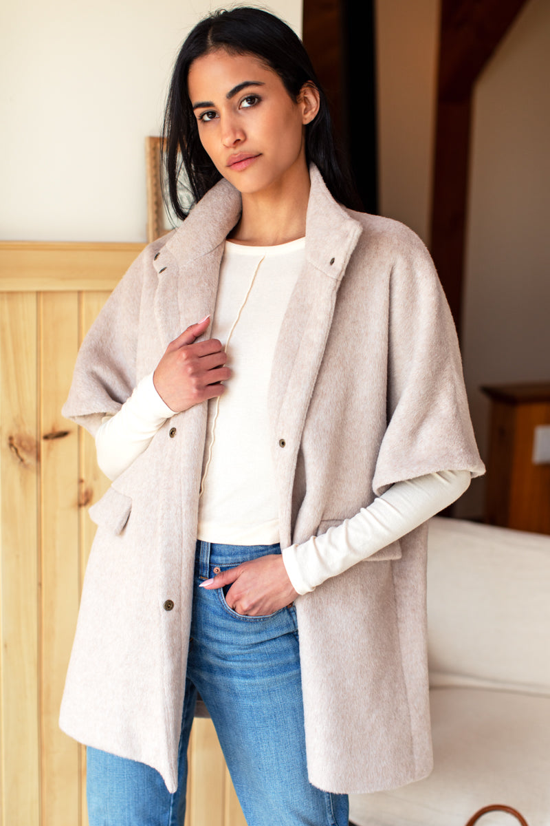 Layering Jacket - Sand Wool Mohair