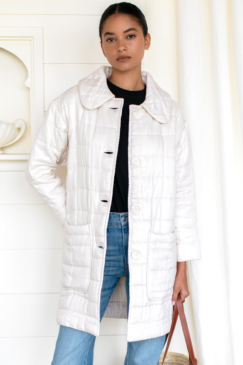 Camp Coat - Ivory Linen