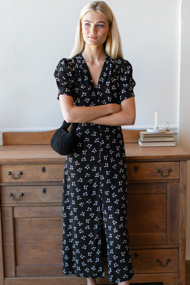 Lucyia Antique Dress - Vintage Bows Tuxedo XS Lucyia Antique Dress - Vintage Bows Tuxedo XS