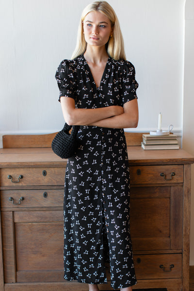 Lucyia Antique Dress - Vintage Bows Tuxedo