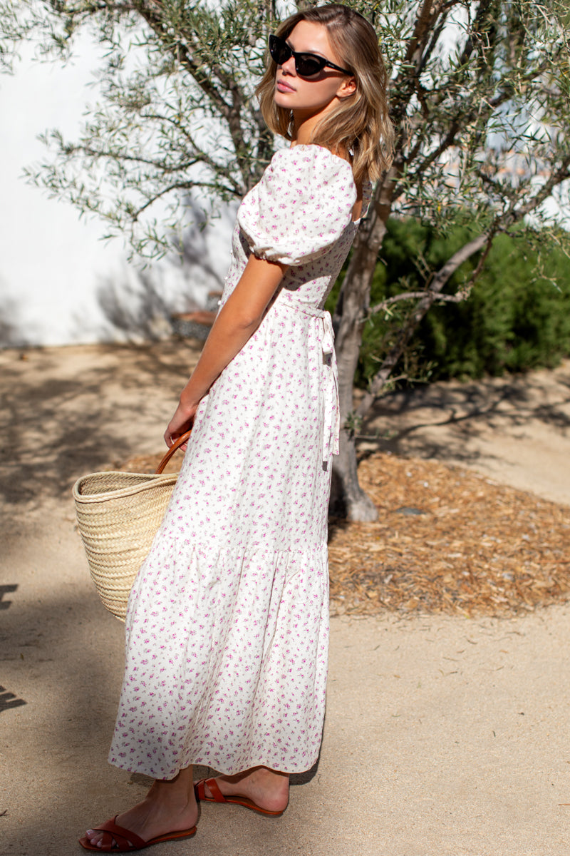 Luie Maxi Dress - Anne Flowers Arctic Pink - Emerson Fry Luie Maxi Dress - Anne Flowers Arctic Pink - Emerson Fry