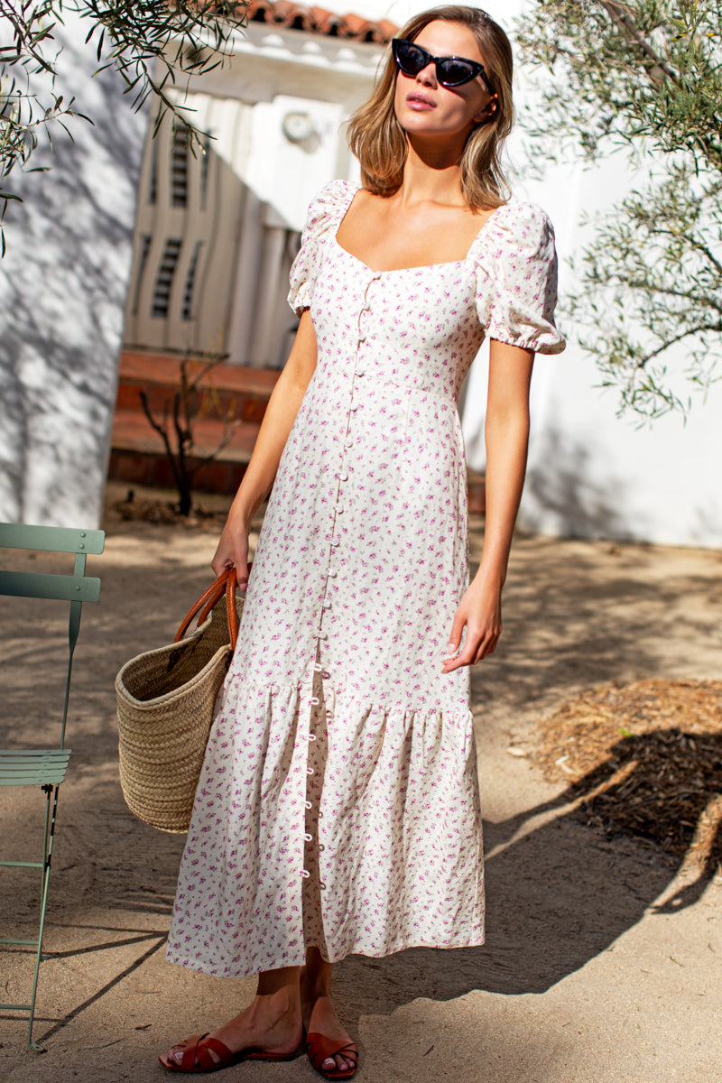 Luie Maxi Dress - Anne Flowers Arctic Pink - Emerson Fry Luie Maxi Dress - Anne Flowers Arctic Pink - Emerson Fry
