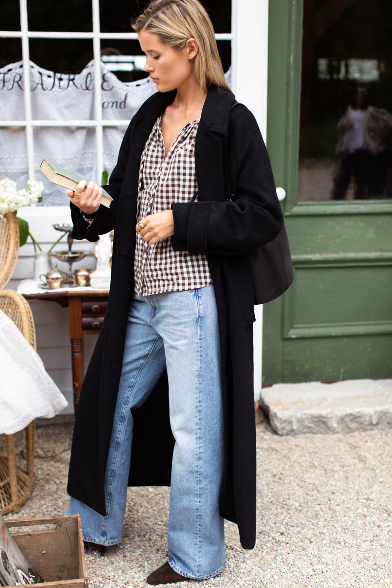 Maxi Overcoat - Black Wool