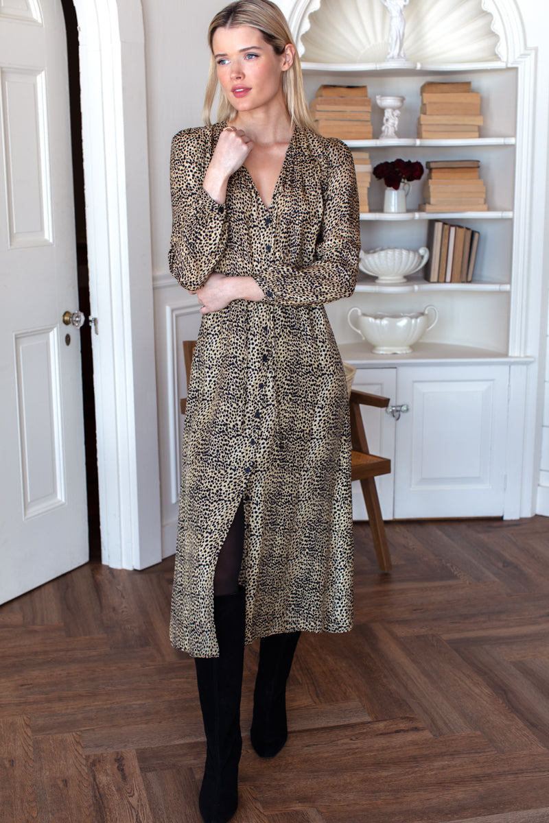 May Dress - Little Cheetah Silk