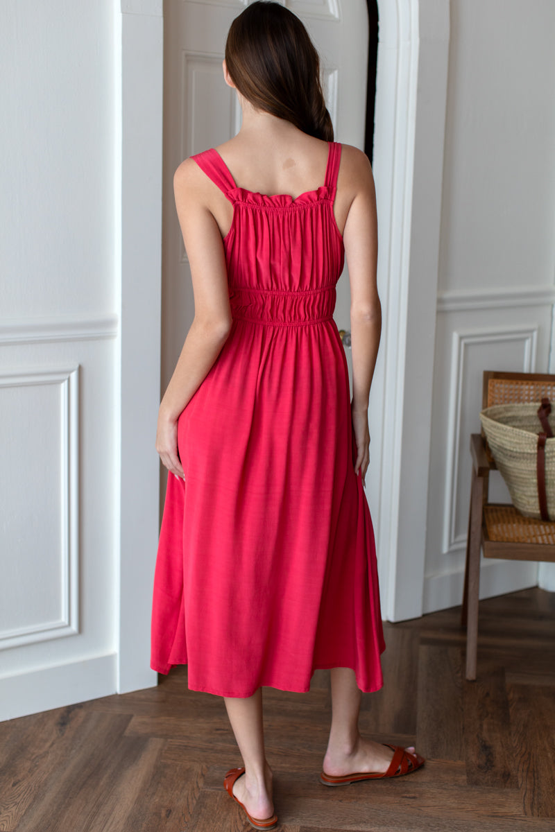 Pipa Dress - Rococco Red