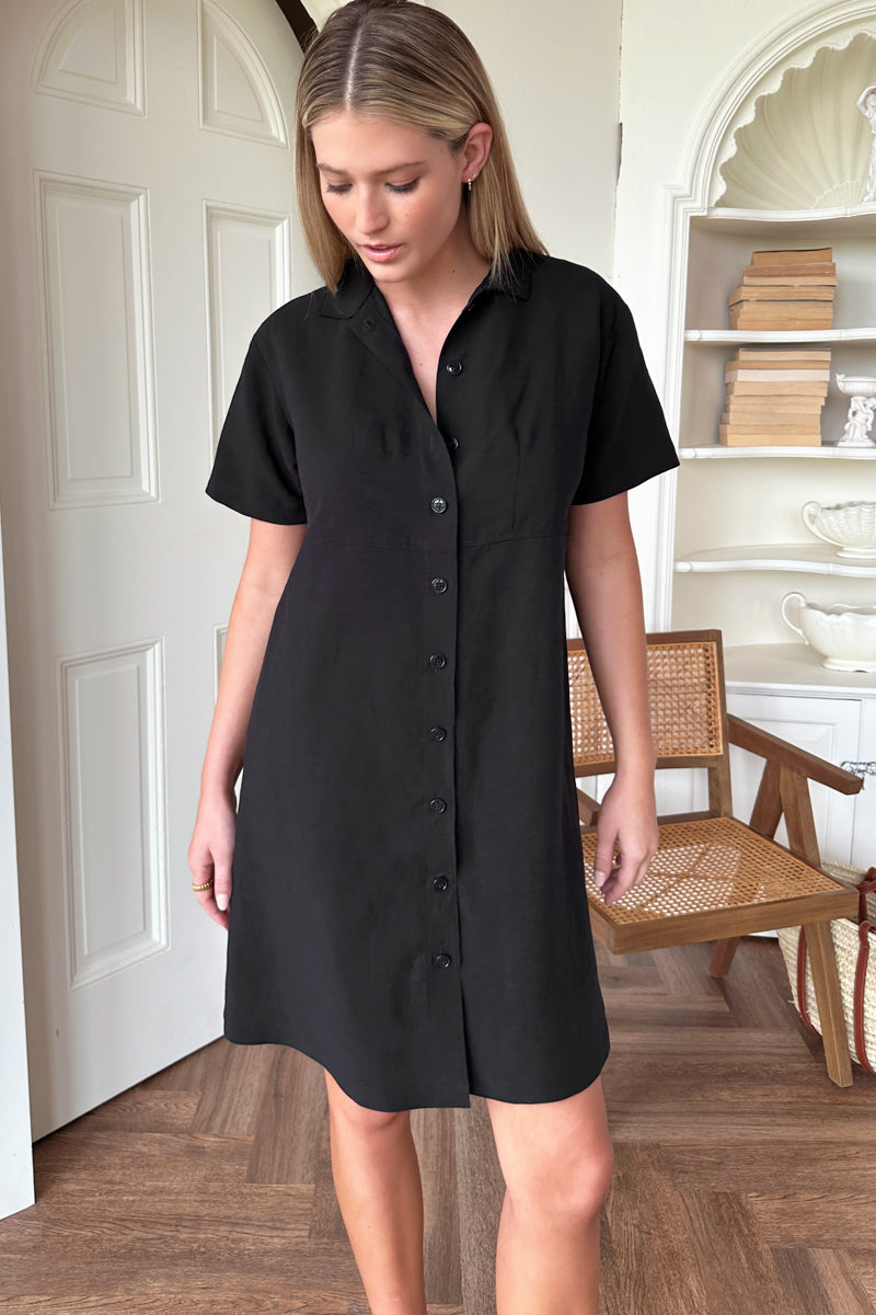 Potter's Shirtdress - Black