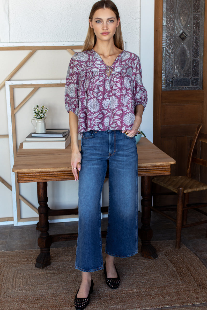 Puff Isla Top - Arles Purple