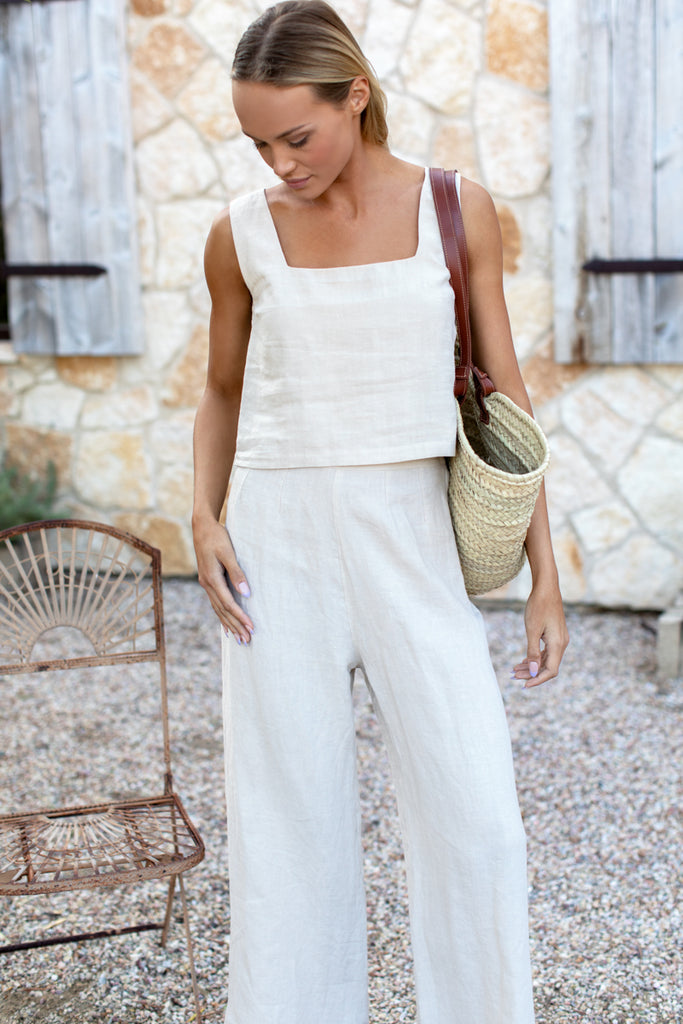 Roma Pant - Natural Linen - Emerson Fry