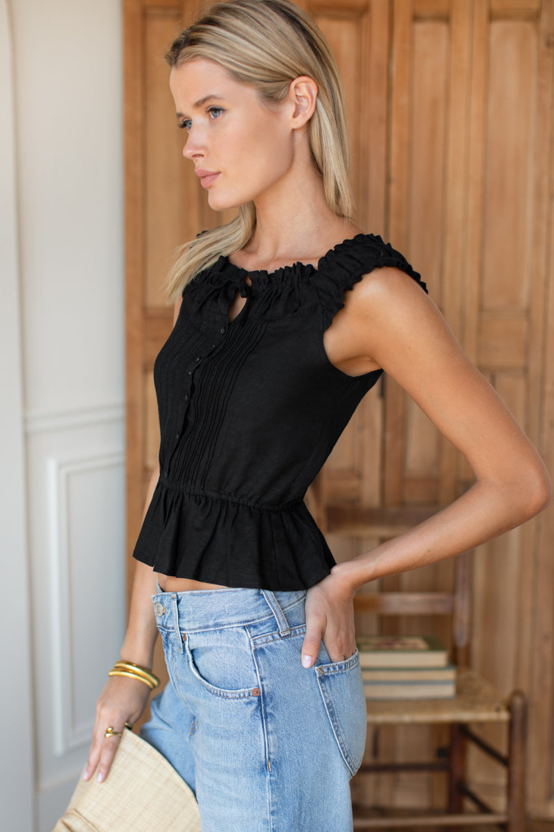 Roussillon Top - Jet Black