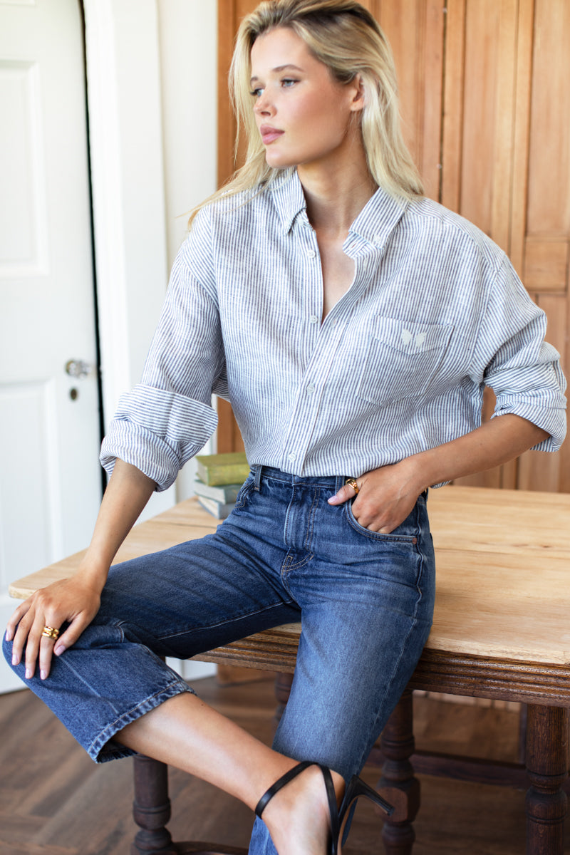 Ryan Shirt - Chambray Stripe