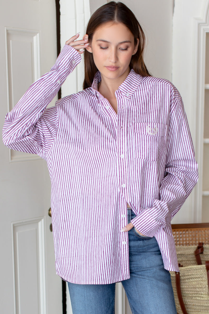 Ryan Shirt - Crushed Berry Stripe