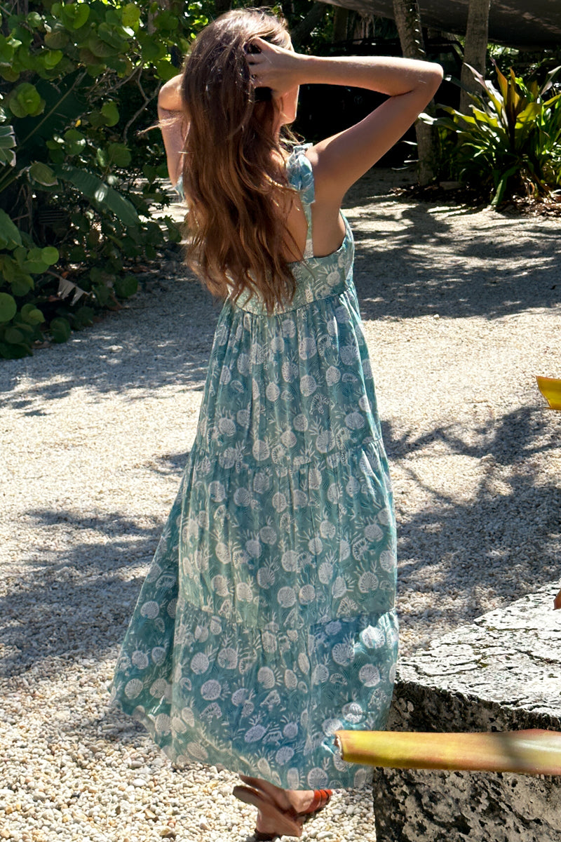 Sara Tier Dress - Allium Azure L Sara Tier Dress - Allium Azure L