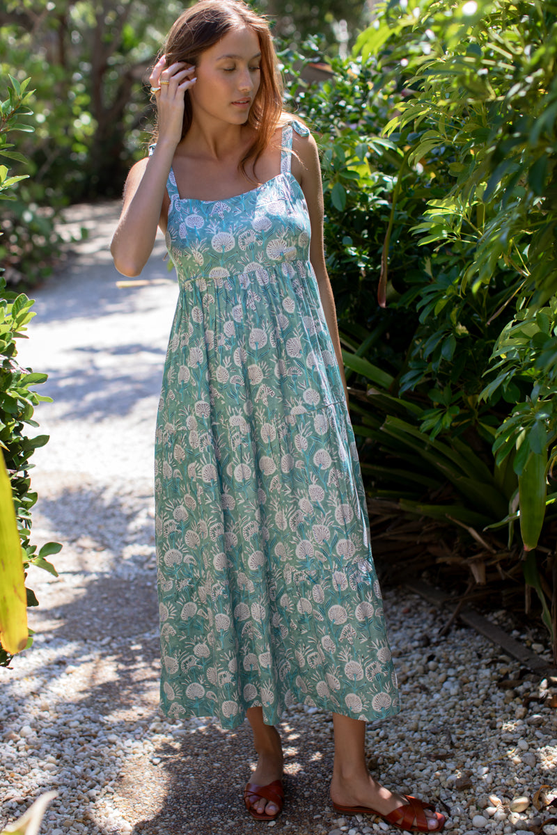 Sara Tier Dress - Allium Azure