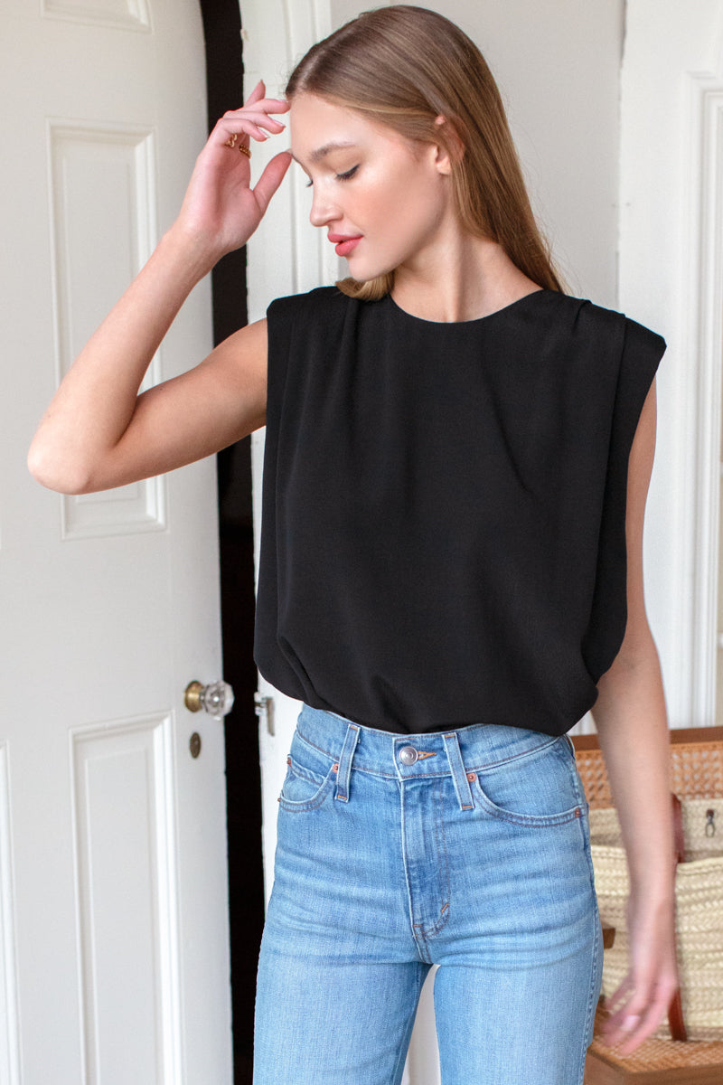 Sleeveless Blouse - Black