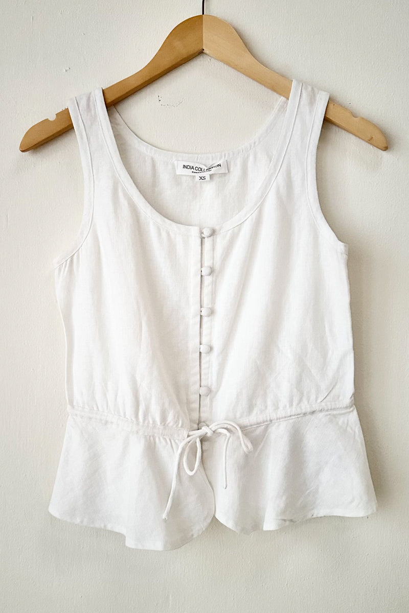 Studio Peplum Top - Salt