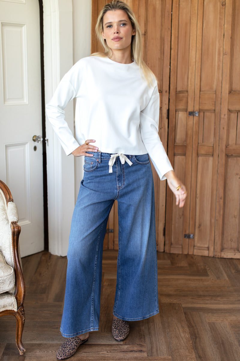 Super Wide Leg - Medium Light Wash