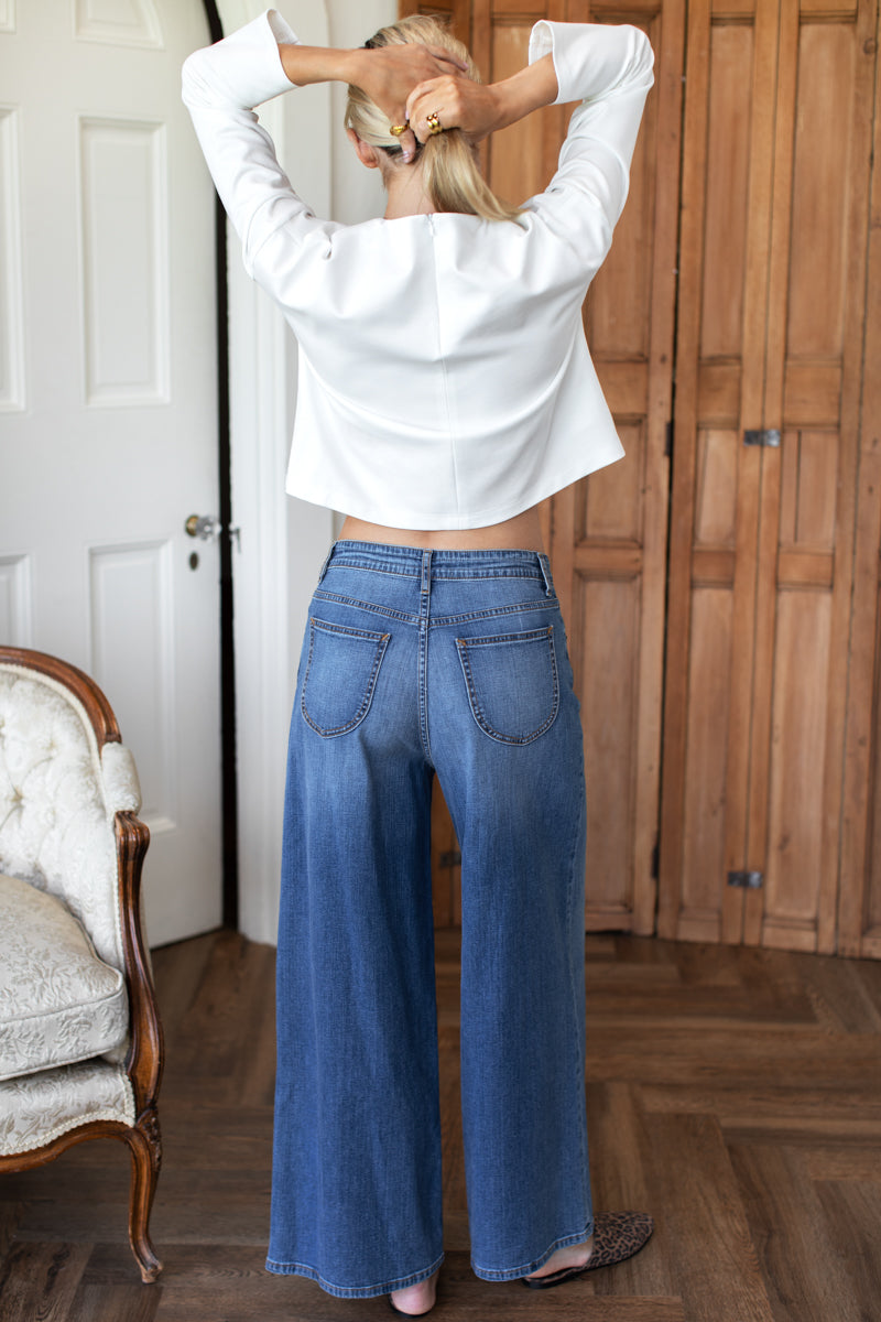 Super Wide Leg - Medium Light Wash