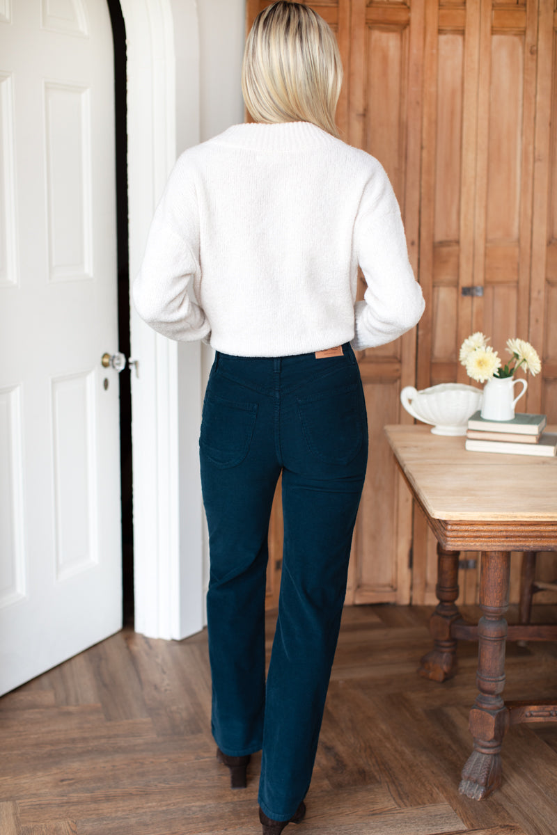 Treasure Straight - Forest Stretch Corduroy