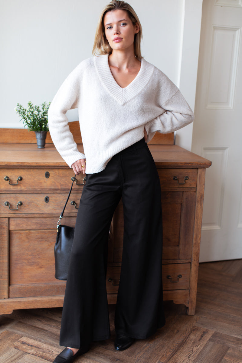 Tulip Trouser - Black Tencel