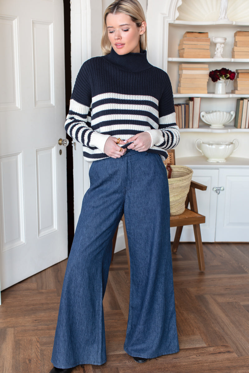 Tulip Trouser - Indigo Hemp Organic