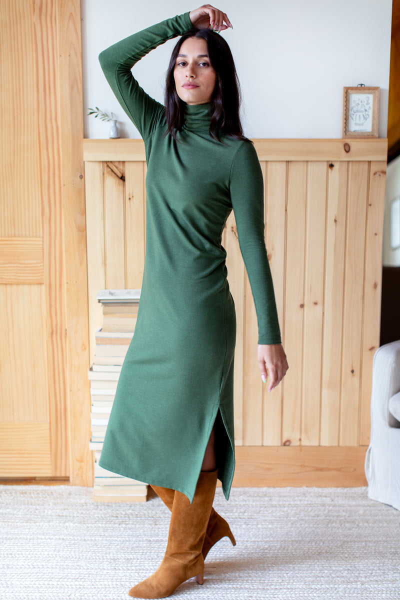 Turtleneck Dress - Moss Terry Organic - Emerson Fry Turtleneck Dress - Moss Terry Organic - Emerson Fry