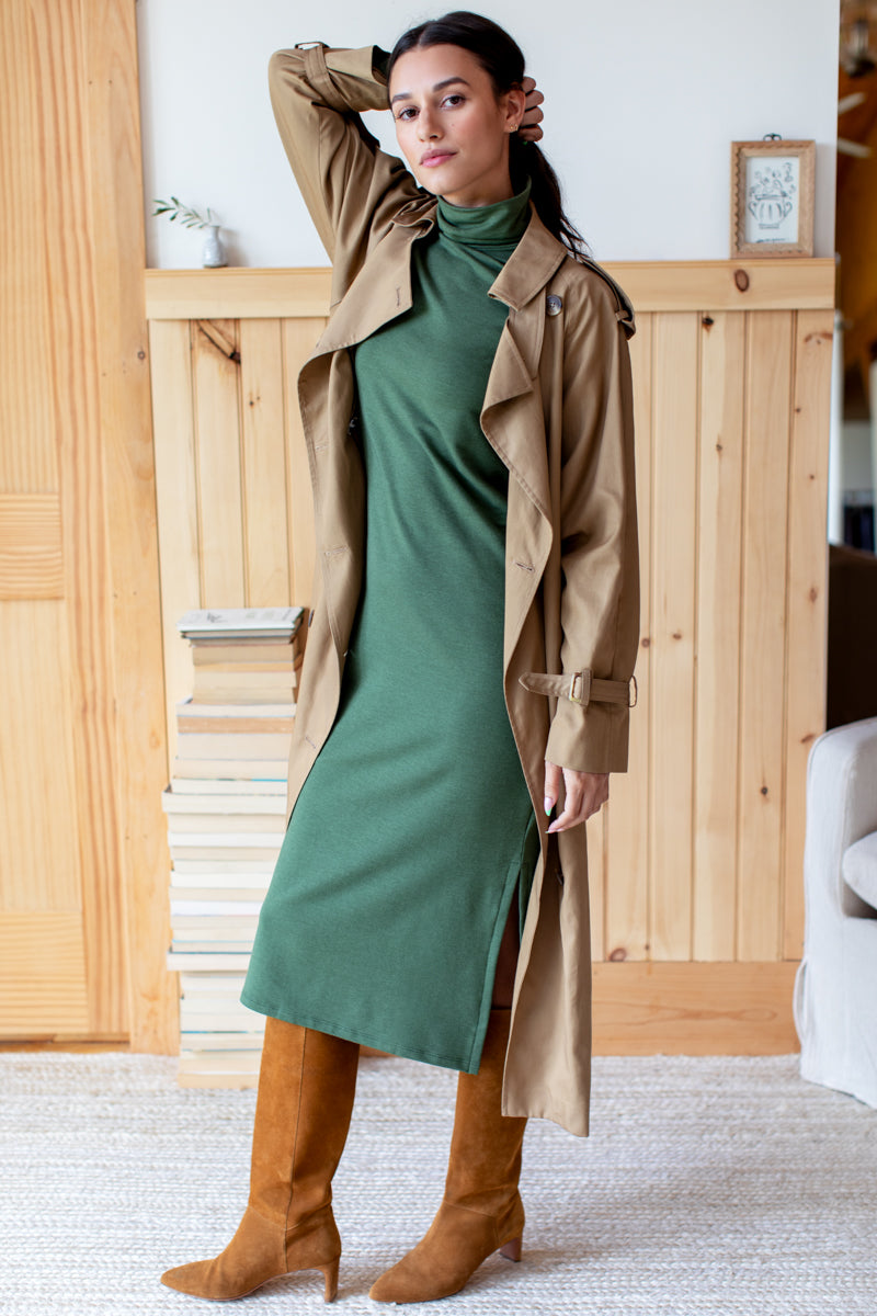 Turtleneck Dress - Moss Terry Organic - Emerson Fry Turtleneck Dress - Moss Terry Organic - Emerson Fry