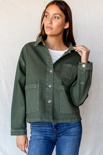 Utility Shirt Jacket - Army Green - Emerson Fry