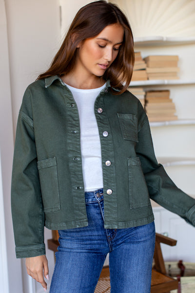 Utility Shirt Jacket - Army Green - Emerson Fry