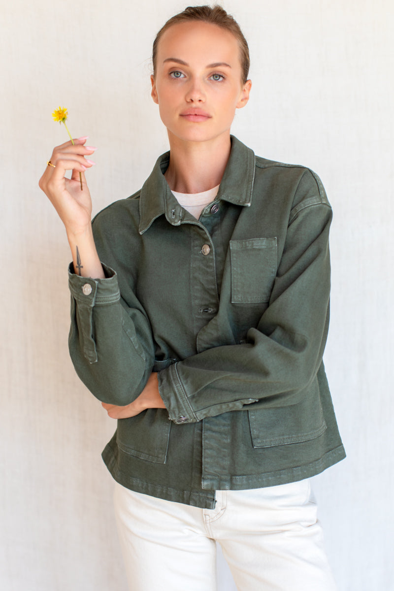 Utility Shirt Jacket Army Green