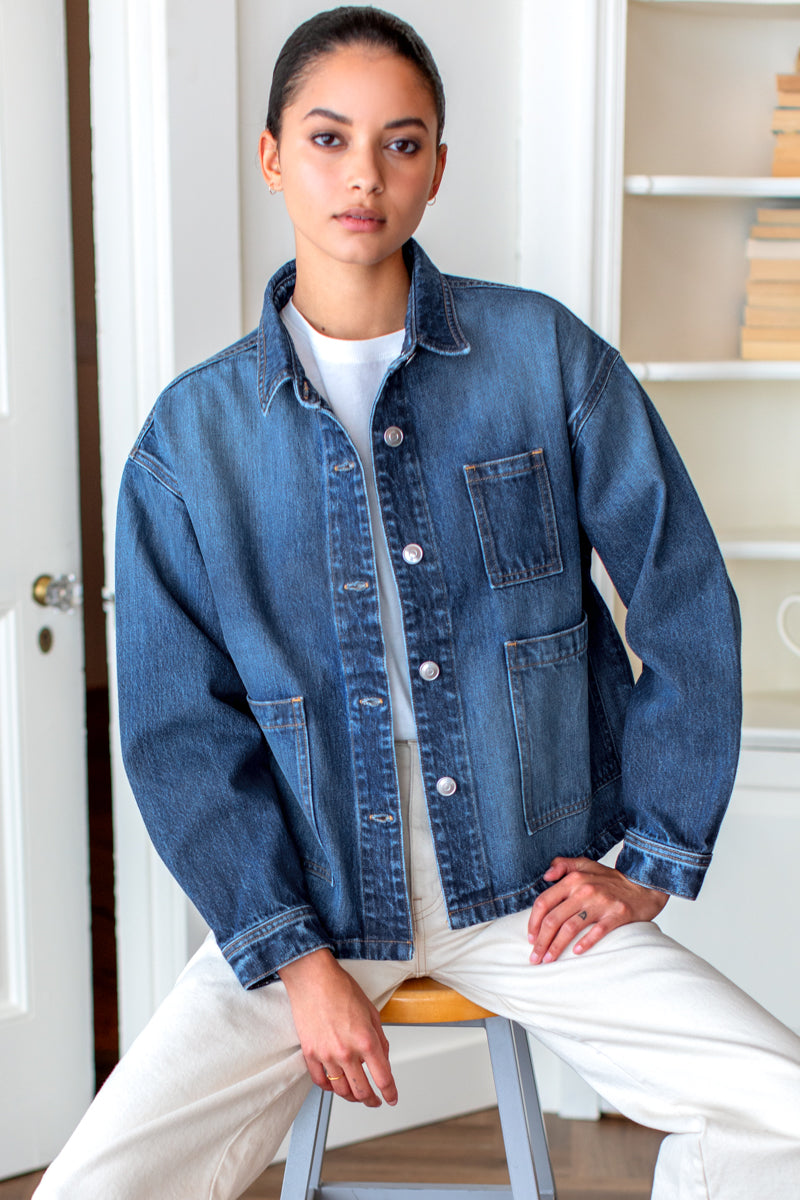 Utility Shirt Jacket - Rebound Indigo Wash