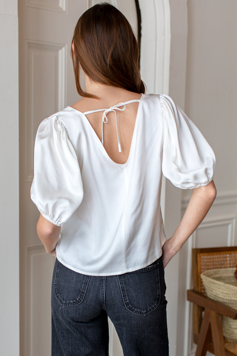 V Top - Ivory Silk