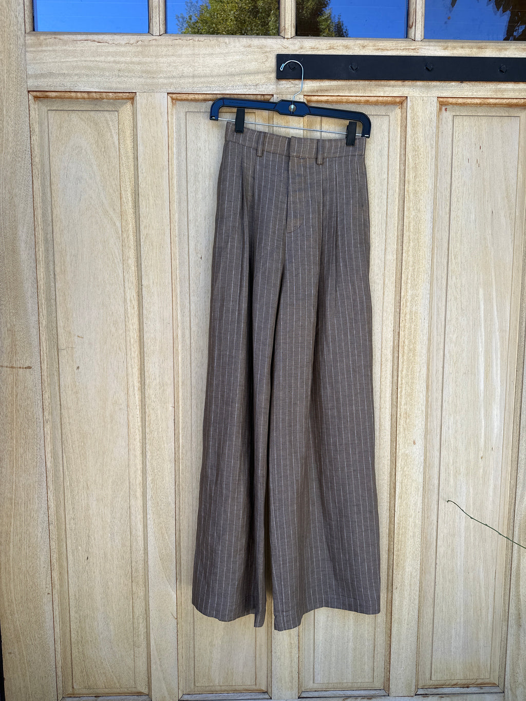 Atelier Pleated Pant 2 - Truffle Pinstripe
