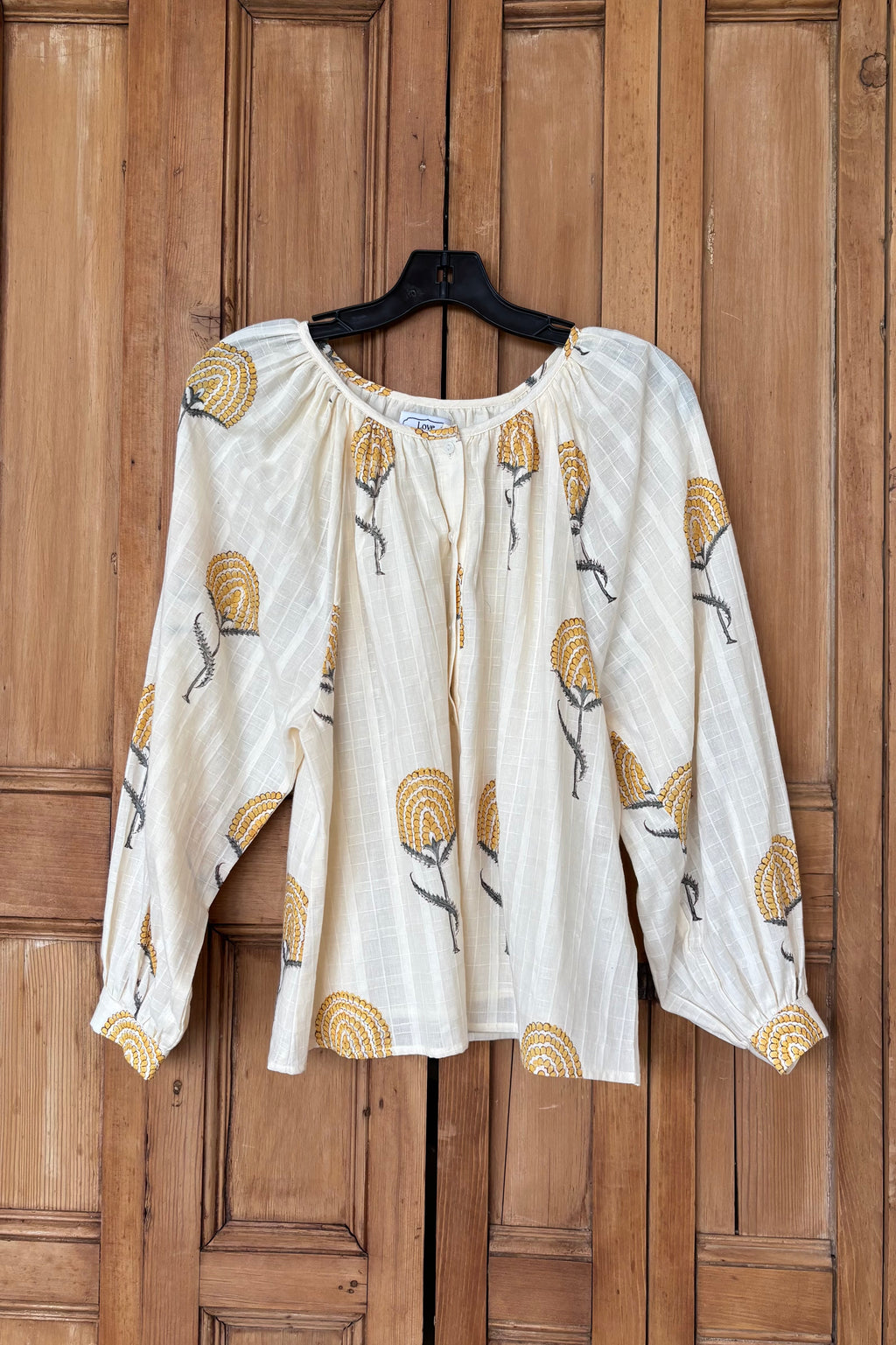 Frances Blouse - Fan Flowers Marigold