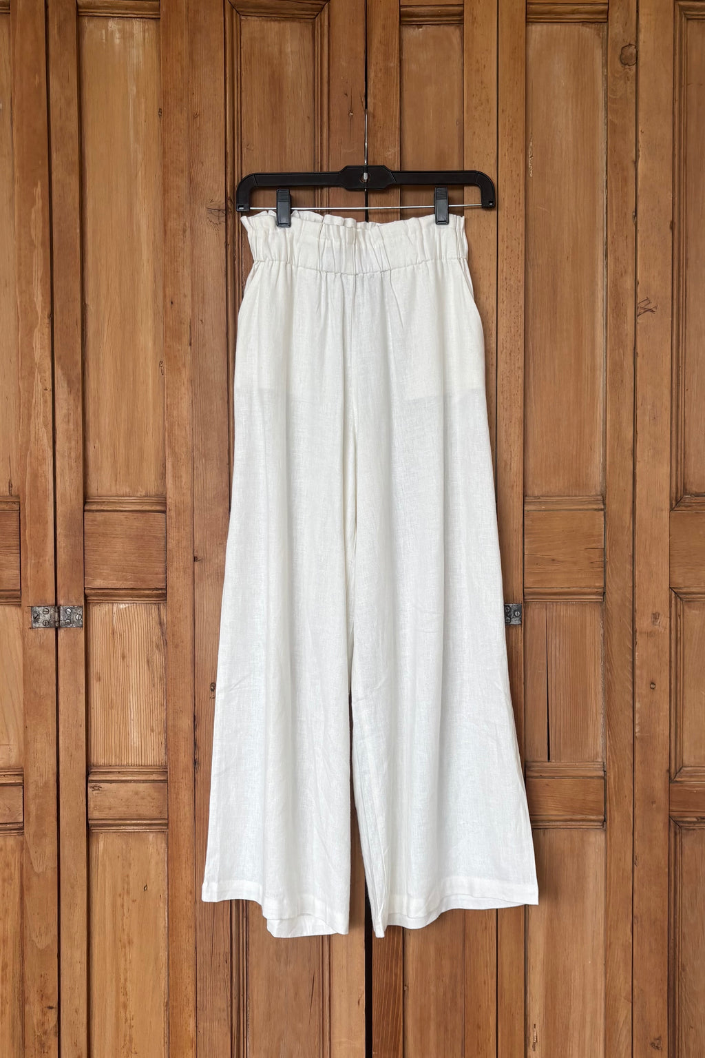 Pull On Pocket Pant - Ivory Linen