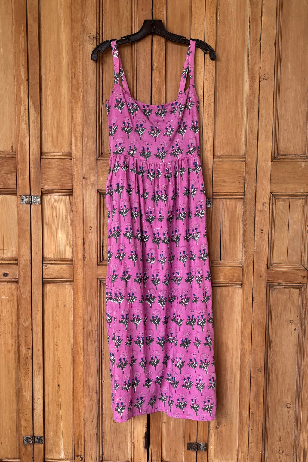 Jour Maxi Dress - Big Marigolds Purple Orchid Organic