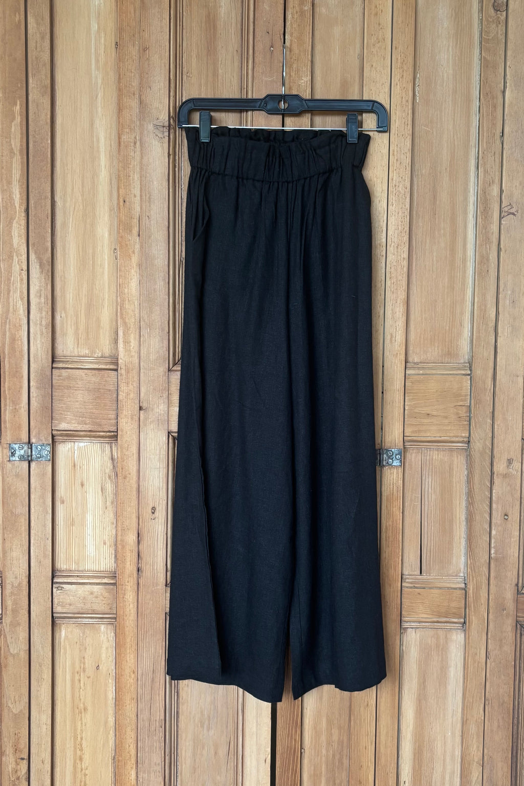 Pull On Pocket Pant - Jet Black Linen