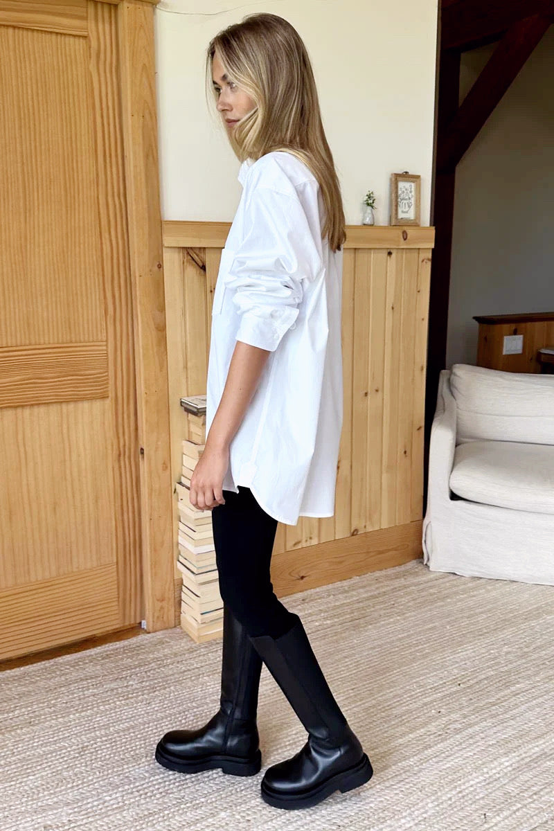 Lug Sole Tall Boot - Black - Emerson Fry