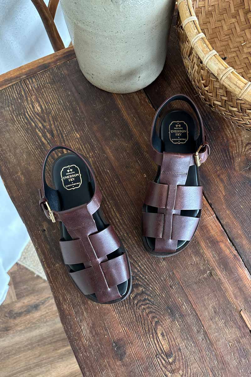 Fisherman Sandal - Chocolate Leather