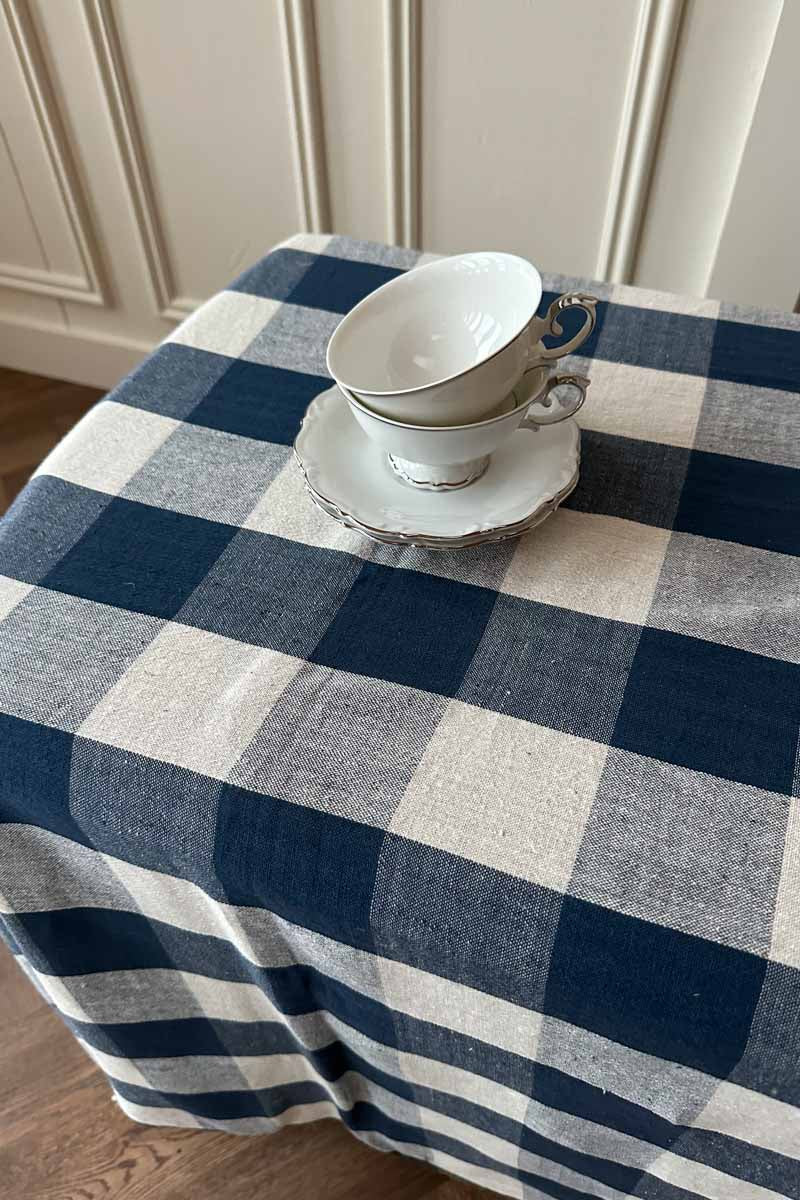 Plaid Tablecloth - Indigo