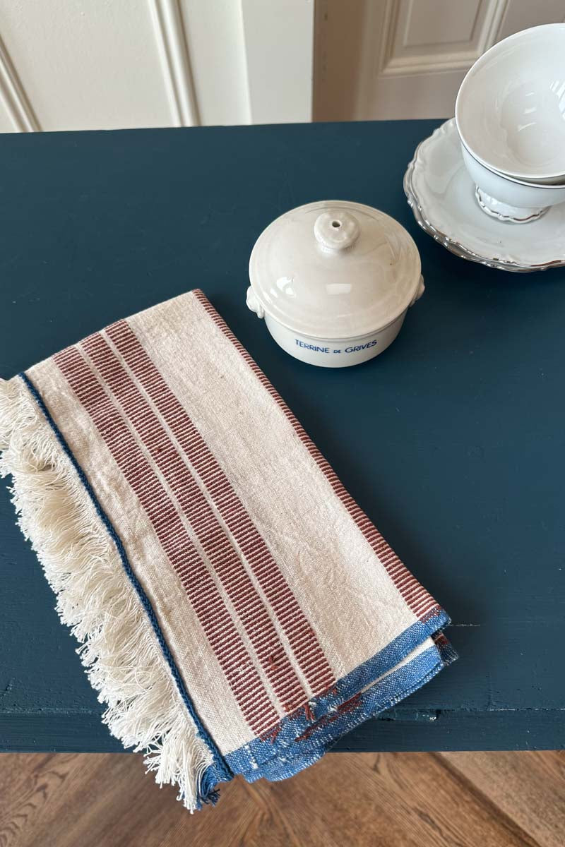 Broken Stripe Napkin Set - Rust