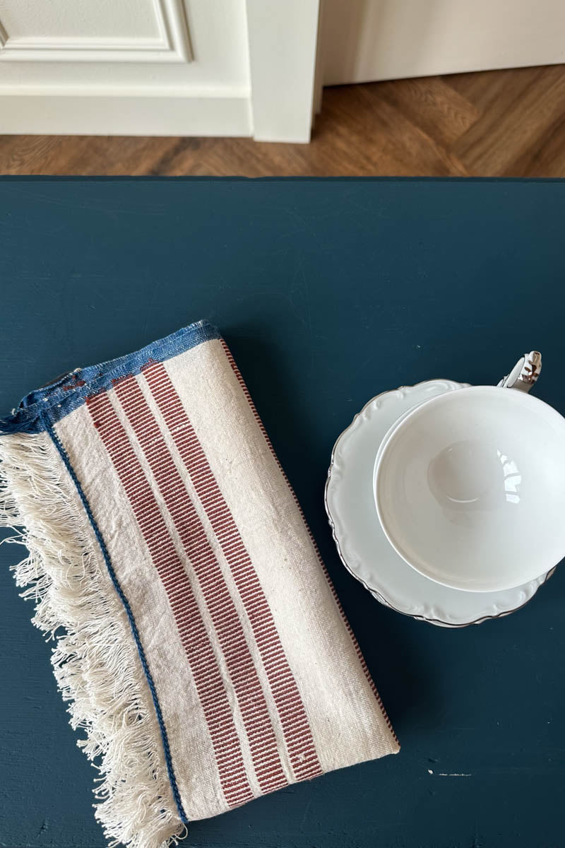 Broken Stripe Napkin Set - Rust