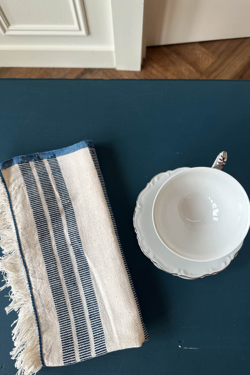 Broken Stripe Napkin Set - Indigo